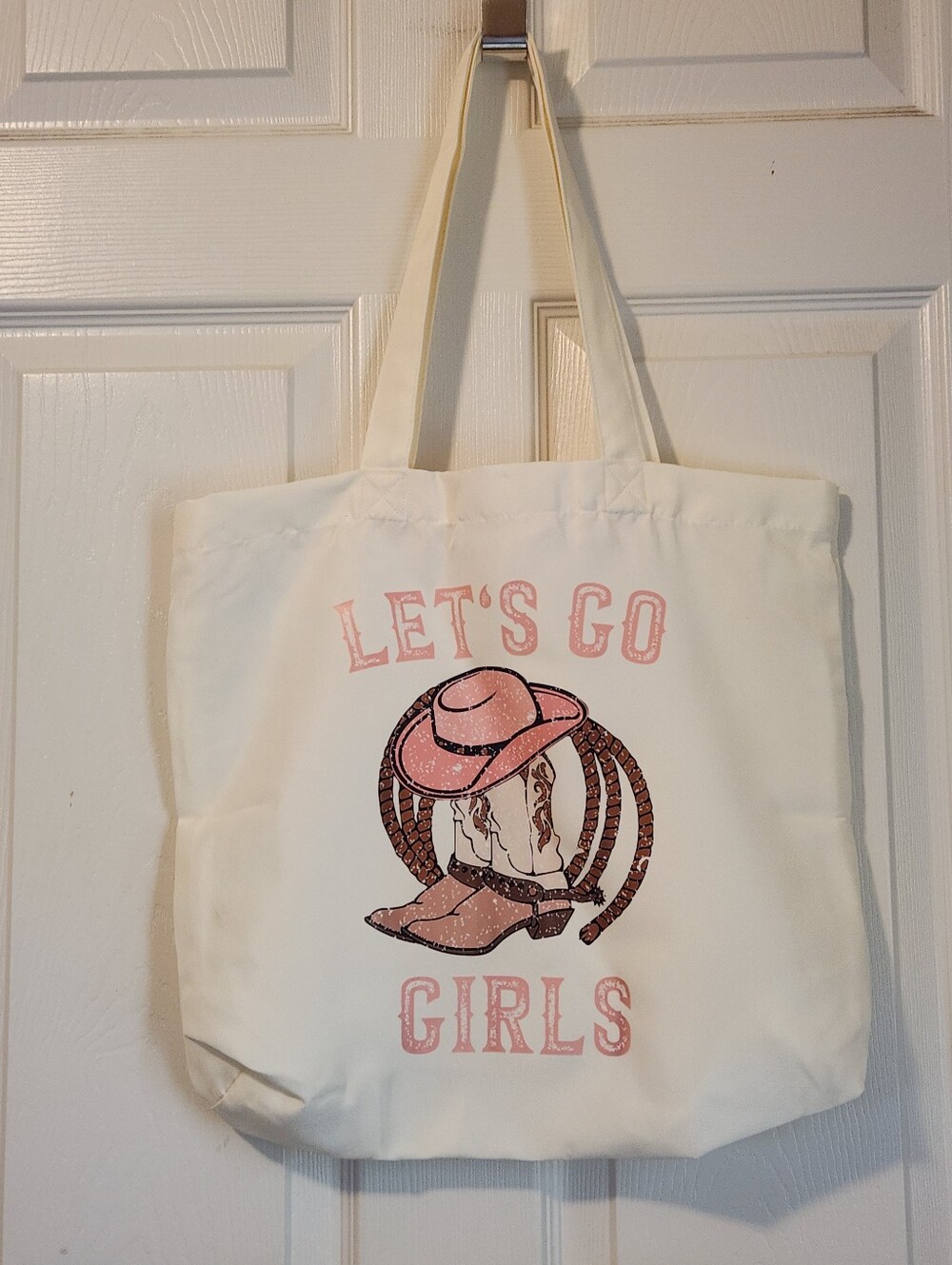 "LET'S GO GIRLS" TOTE BAG, NWOT